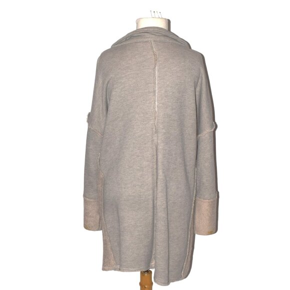 Soft Surroundings Oversized V-Neck Pullover Hoodie Tunic w Pockets - Picture 4 of 7